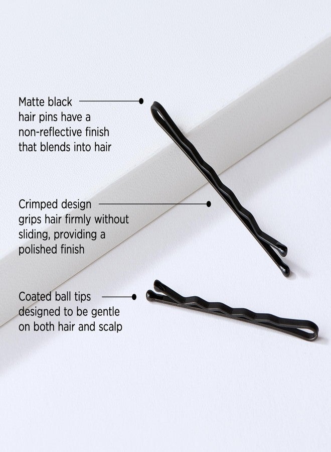 Fromm Style Artistry 2" Crimped Bobby Pins, Matte Black, 600 Hair Pins, Secure Hold, Suitable for All Hair Types and Lengths, Hair Accessories for Women - Image 2